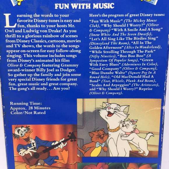 Vintage Set 6 Disney's Sing Along Songs VHS Be Guest Fun Music Bare Necessities - Picture 11 of 15